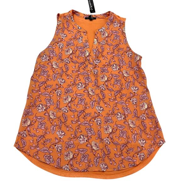 Papermoon SMALL Fayette Mixed Material Blouse - Stitch Fix Floral Sleeveless Top - Picture 10 of 13